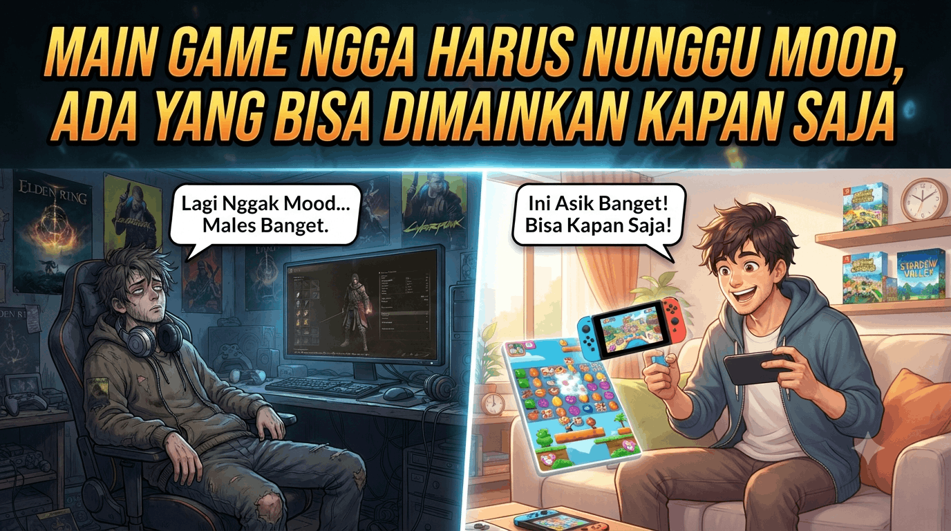 Main Game Nggak Harus Nunggu Mood, Ada yang Bisa Dimainkan Kapan Saja