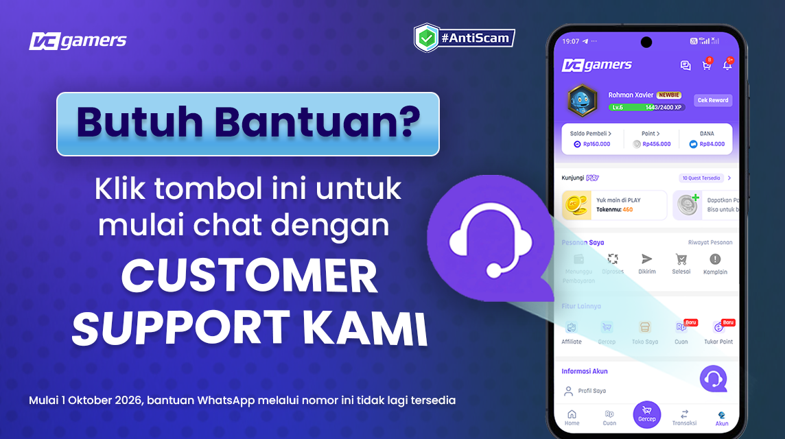 Panduan Terkini Menghubungi Layanan Bantuan VCGamers